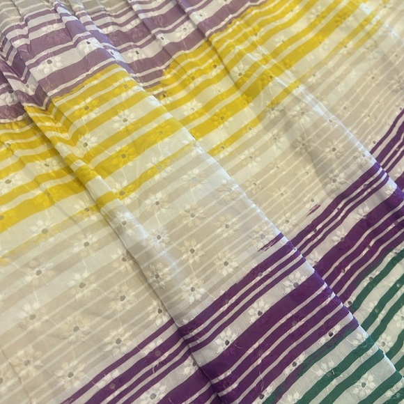 Vilagallo Eveline Midi Shirtdress Colorful Striped Button Front. lined - Picture 11 of 12